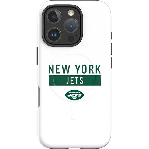 NFL New York Jets White Performance Series iPhone 16 Pro Magsafe Impact Case